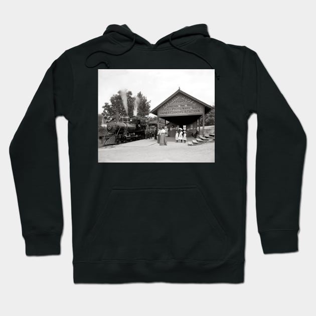 Catskill Mountains Railroad Station, 1902. Vintage Photo Hoodie by historyphoto